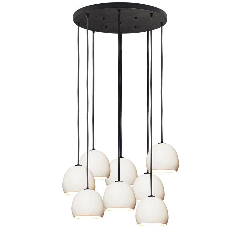 Clay 8 - Light Chandelier, 48" H x 18" W x 18" D