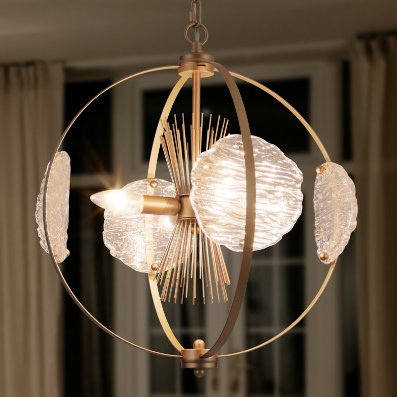 Jasrah 4 - Light Dimmable Globe Chandelier