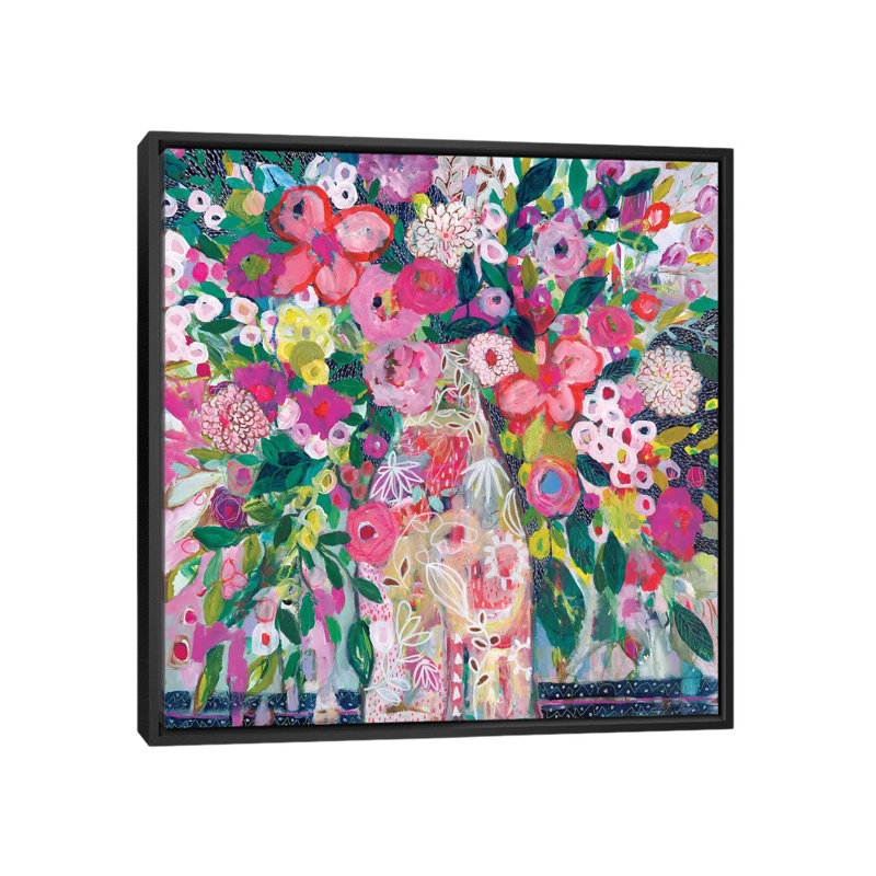 «Pale Vase», impression sur toile, H 18 po x l 18 po x P 1,5 po, Toile avec cadre noir, Pas de tapis
