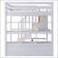 Lit mezzanine double avec bureau et tablettes-497006586