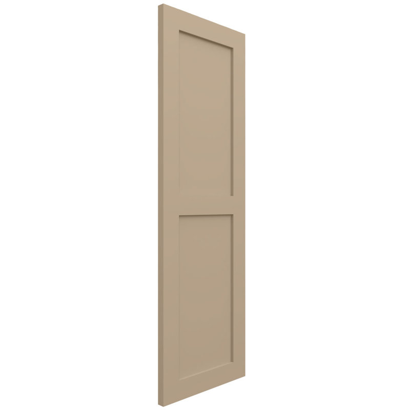 Deux volets plats égaux EnduraCore Composite, 12"W, H 42 po, Avec une couche d'apprêt