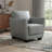  Gray Genuine Leather Arm Chair
