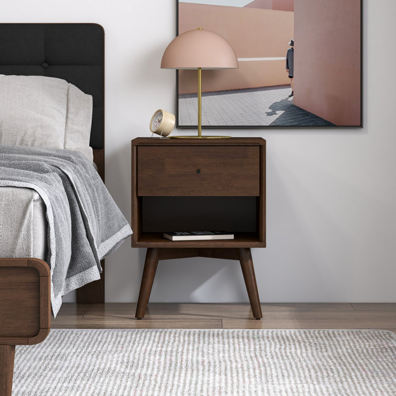 Wilibald 21'' W Solid Wood Nightstand