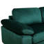 Velours en forme de L à 3 places de style Mid-Century et esthétique, structure en bois massif et d'ingénierie, pieds dorés élégants en laiton, accoudoirs avec coussins amovibles avec revêtement, revêtement, styles, structure, dossier en métal