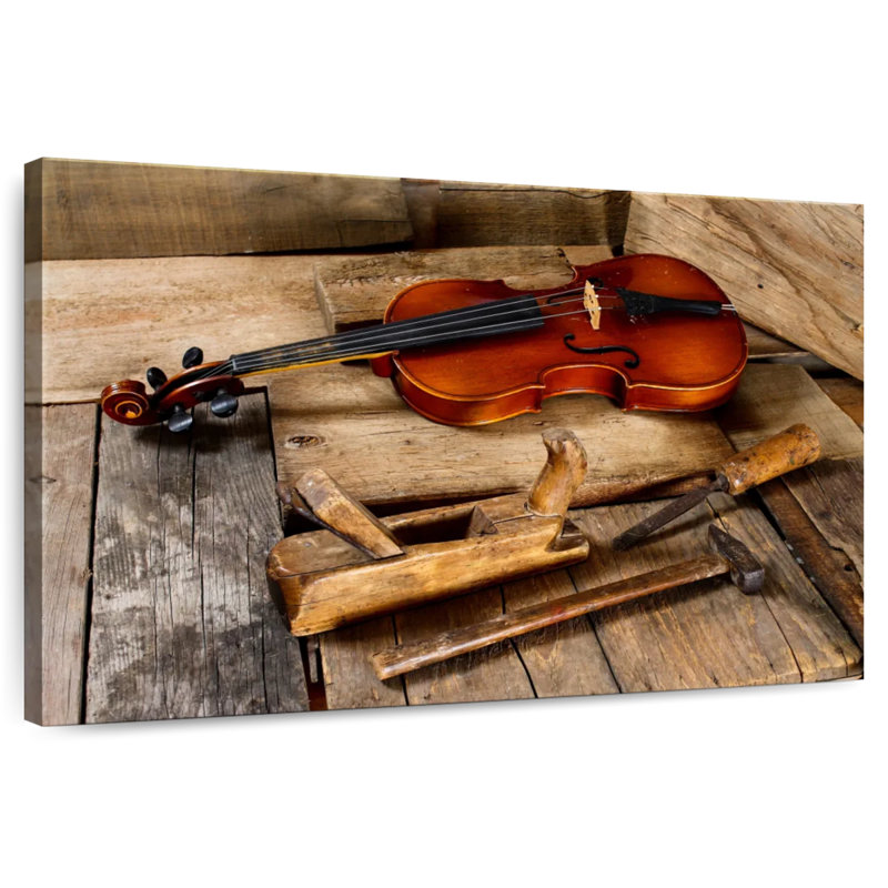 Abarca Crafting A Violin, 8" H x 12" W