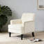 Fauteuil d'appoint Mid-Century moderne capitonné en lin beige avec garniture cloutée pour le salon ou la chambre à coucher-300081566