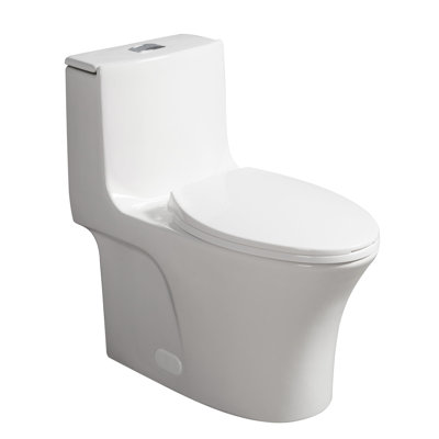 BRABOL Color 1.1/1.6 GPF Dual-flush Elongated Comfort Height Floor Mounted One-Piece Toilet (Seat Included) -  BRA-1T-02GW