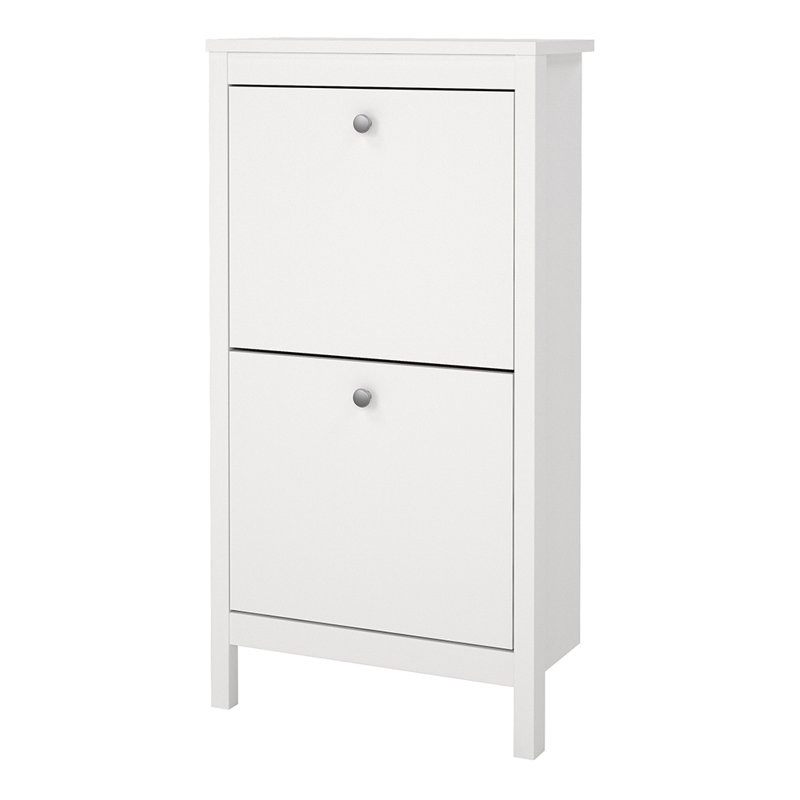 Afonso 6 Pair Flip Down Shoe Storage, White