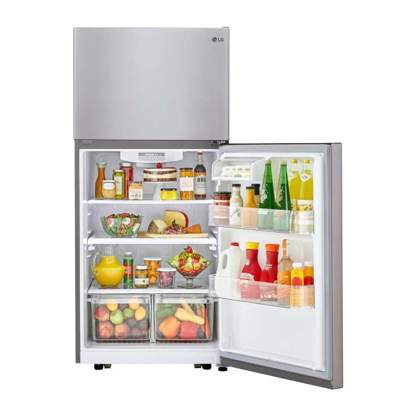 LG Top Freezer Refrigerator with Reversible Door, Reversible Door, 20 cu. ft., Stainless Steel