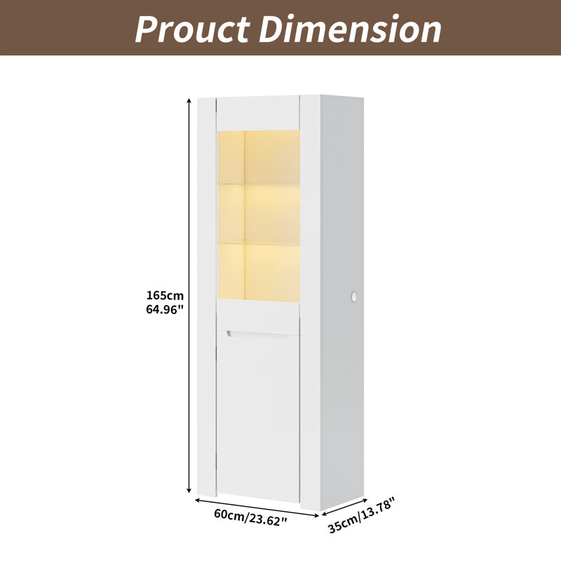 5 Tier Display Cabinet With Led Light