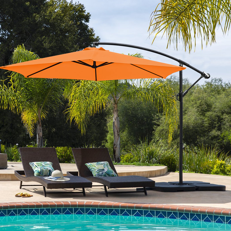 Parasol en porte-à-faux 10 pi Stuart, Orange