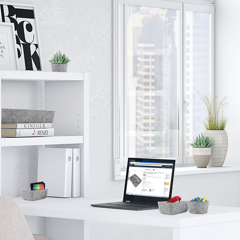2.4'' H x 7.9'' W x 10.8'' D Organizer Set, Gray
