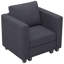 Vevey Corduroy Storage Sofa Single Seat Arm Chair-367262857