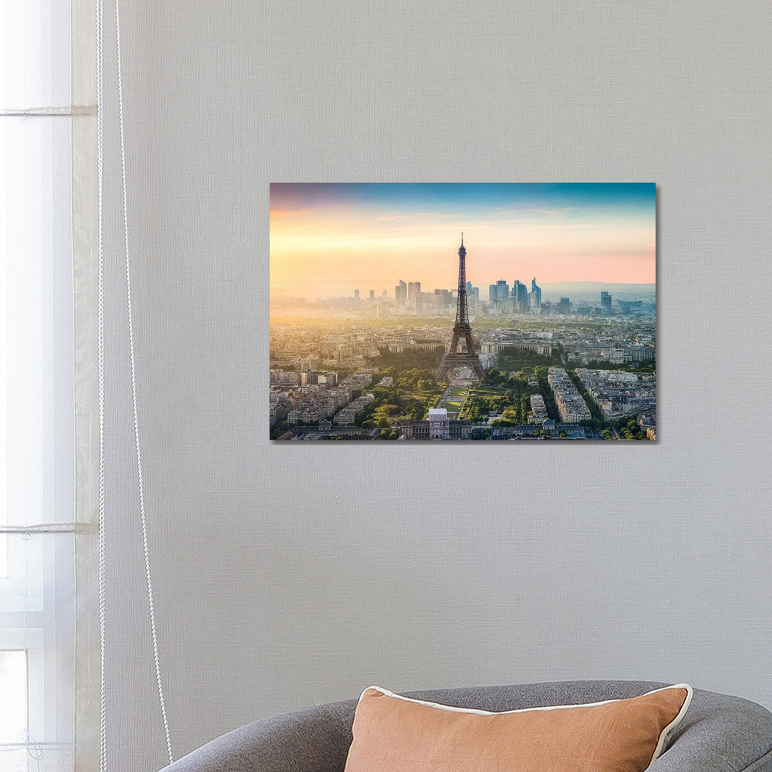 Paris Skyline With Eiffel Tower by Jan Becke - Wrapped Canvas Gallery-Wrapped Canvas Giclée