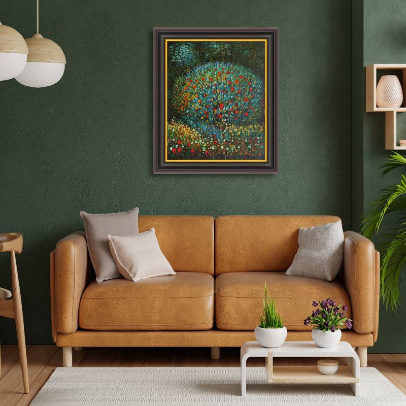 Pommier I, reproduction sur toile, H 26 po x l 30 po x P 2 po, Encadré opulent