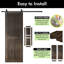 Porte de grange à rayures verticales non assemblée et fini 26 po x 84 po Homacer Ebony-122873180
