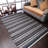 Cleland Hand Woven Flat Weave Kilim Wool Eco-Friendly Area Rugs  -  5' x 8', Rectangle, Charcoal White Color, Contemporary Modern Design, Low Pile  Handmade Area Rugs for Living Room, Bed Room-27436300