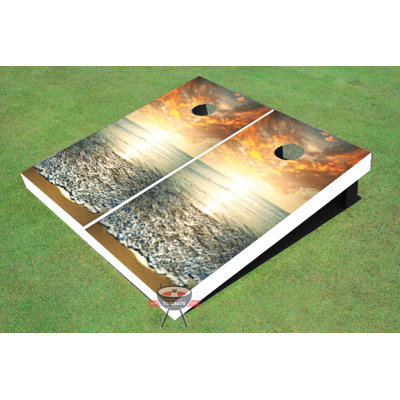 Ensemble de planches cornhole 2 'x 4' Sunset
