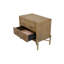 2 Drawer Nightstand With USB In Latte Finish With Metal Base