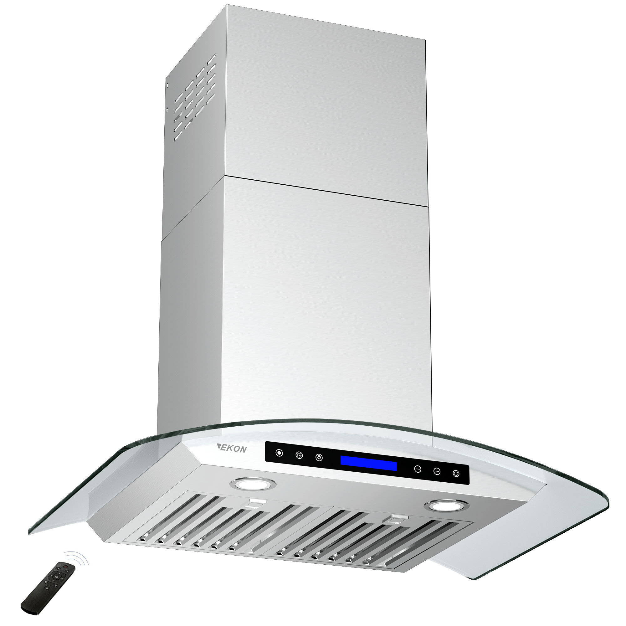 Ekon Kitchen Expert 900 Cubic Feet per Minute CFM Range Hood in Silver Filter NAB02-36