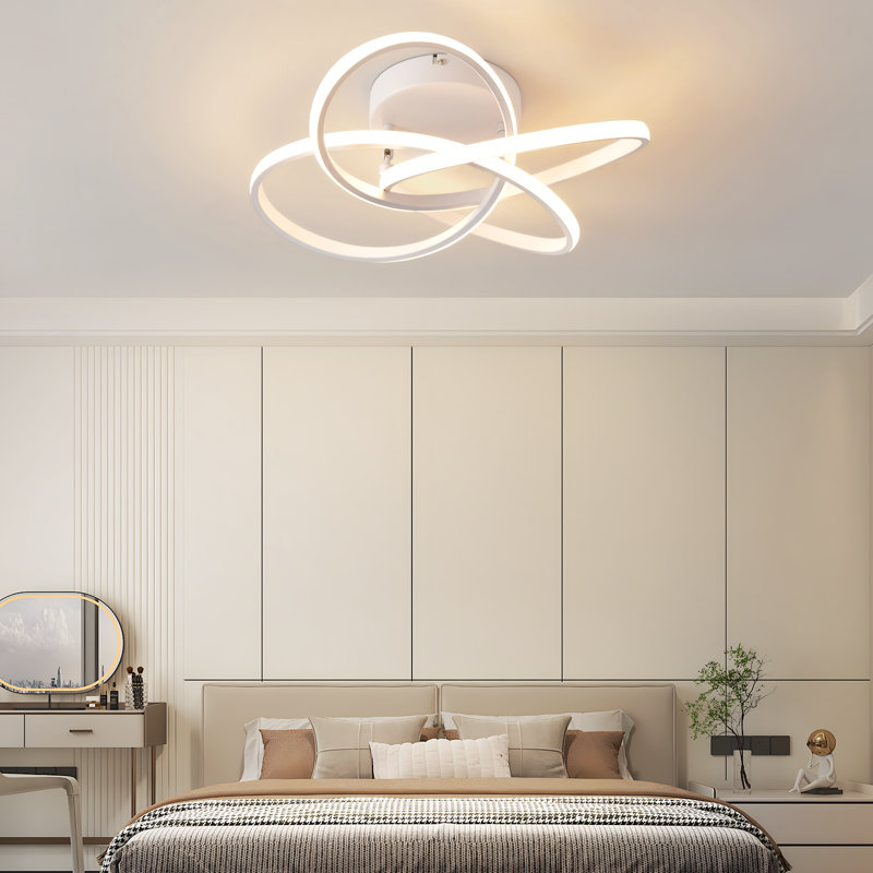 LED Semi Flush Mount, White