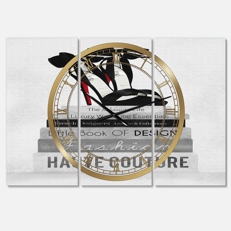 Horloge murale Fashionista 3 - Large Fashion 3 Panels