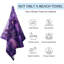 Serviette de plage surdimensionnée à motif floral violet dégradé, douce et absorbante, idéale pour la plage, la piscine, la salle de bain, les voyages, le gymnase et le camping. Dimensions : 76 x 152 cm.