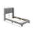 1Pc Size Bed Wingback Finish Polyester Fabric Button-Tufted Details Nailhead Trim Bedroom French Country Style-935442670