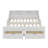Daybed Frame With Storage Bookcases And Two Drawers,Charging Design-1970495082