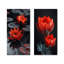 «Romantic Red Monocrhome Lotus Pond I», ensemble d'art mural lotus 2 pièces-297856239-297856238-297856237