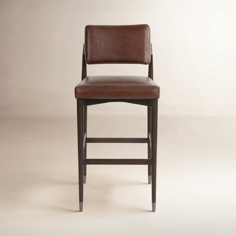Anton Stool-Havana Brown-Bar, Bar Stool (31" Seat Height), Cognac Genuine Leather