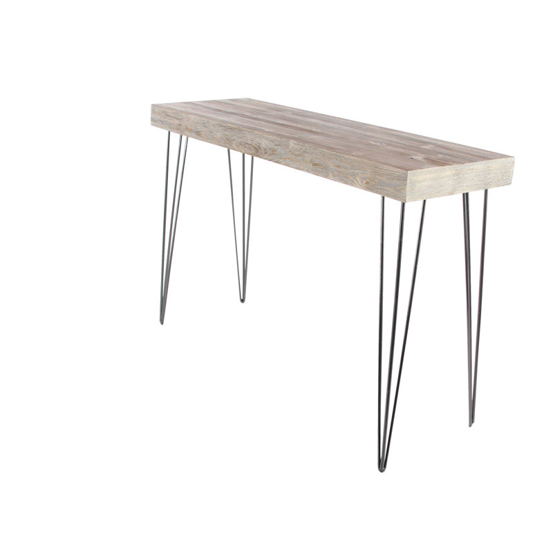 Modern Wood and Metal Console Table with Storage, 47'' Brown