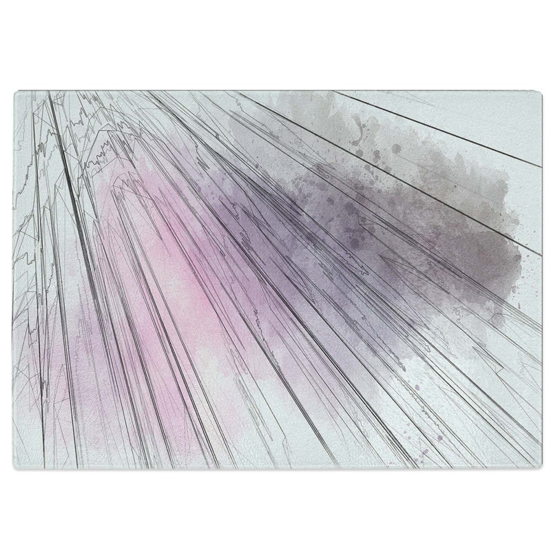 Tempered Glass Movement Chopping Board, 39 cm W x 28.5 cm L