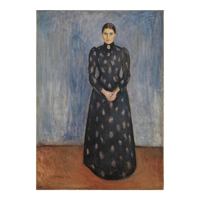 Inger en noir et violet par Edvard Munch - estampe numérique, H 20 po x l 16 po
