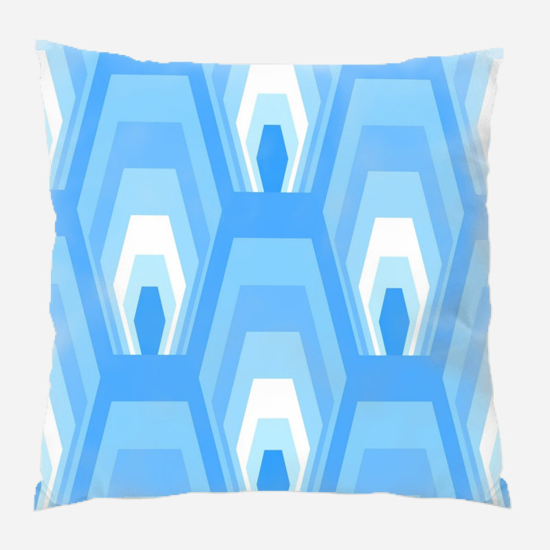 Geometric Microsuede Reversible Throw Pillow