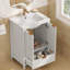 Ensemble de meuble-lavabo moderne avec lavabo, trou de robinet simple, panneaux de porte texturés, tiroir et rangement spacieux pour une utilisation pratique-1540553206
