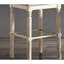 2 tabourets en bois brun clair, tabouret de solidité à structure solide et rembourrage en mousse