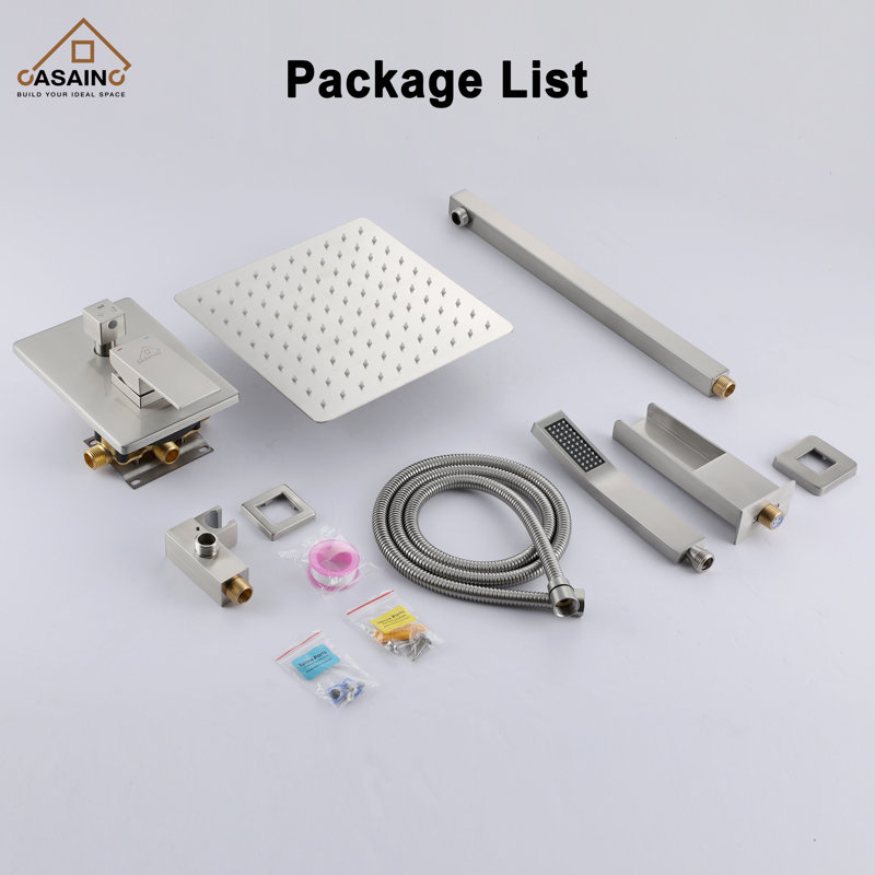 All-In-One Kit with Rough in-Valve, Brushed Nickel