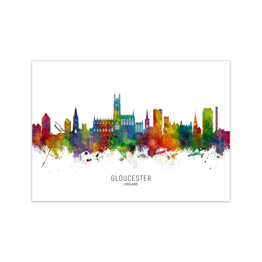 Gloucester England Skyline by Michael Tompsett - Graphic Art