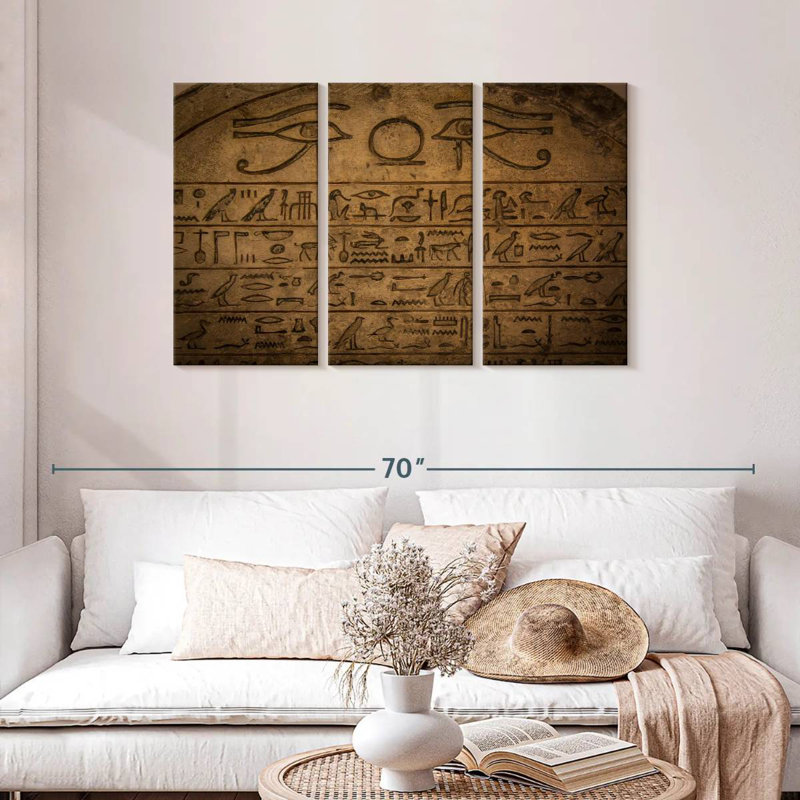 Keiri Egyptian Hieroglyph, 28" H x 45" W