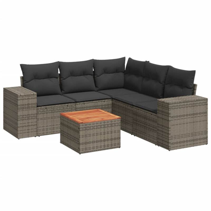Ensemble de canapé de jardin Vidaxl gris