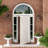 Security Screen Door 36" x 80" Perforated Mesh Steel Exterior Door with Rust-Resistant Finish and Dual-Bore, Universal/Reversible Outswing White Powder Coated, Sturdy with Optimal Airflow & Prevent Insect for Front or Patio Entry, back porches, balconies-107731413-107731419