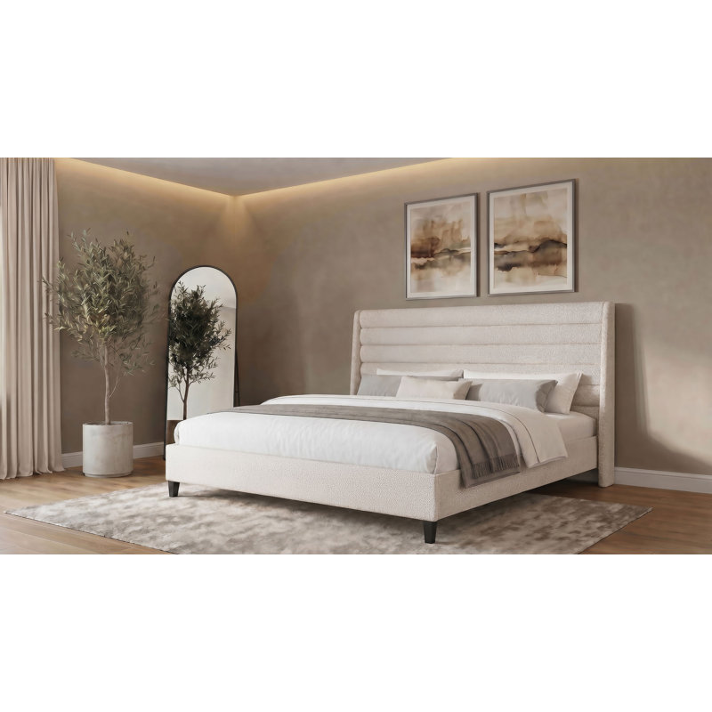 Lit plateforme tapissier Liddel, King