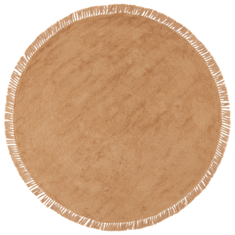 Tapis brun clair Easy Care 221, Rond 6 pi