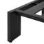 Canapé de patio à dossier traversin en aluminium noir avec coussins 86 po Chaz