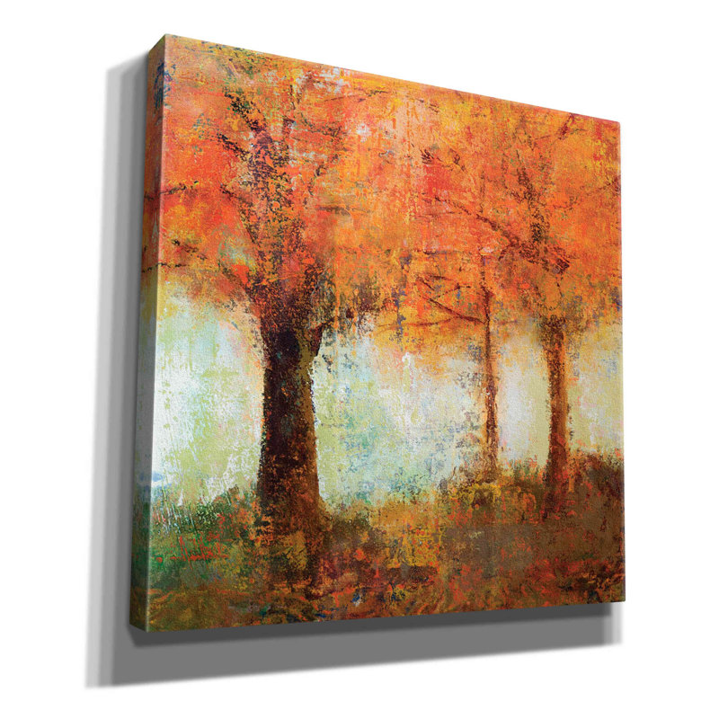 «Fall Trees» par Jadei, impression sur toile, H 12 po x l 12 po x P 0,75 po