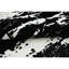 Tapis rectangulaire noir / blanc noué à la main-88506959