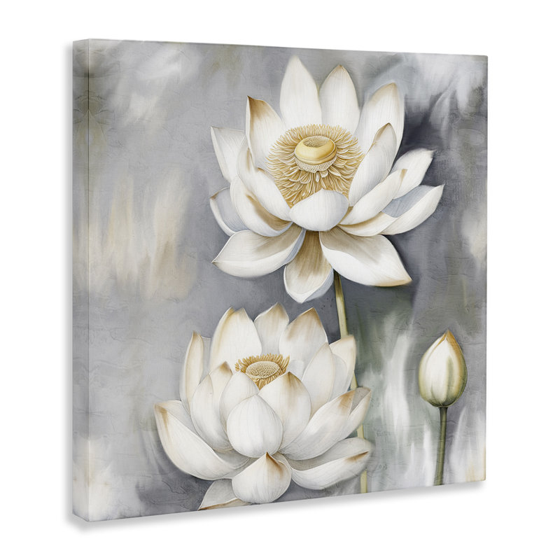 Art mural sur toile Lotus en herbe par Kim Allen, H 30 po x l 30 po