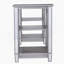 Bureau en miroir - Style glamour - Argent mat brossé avec miroir