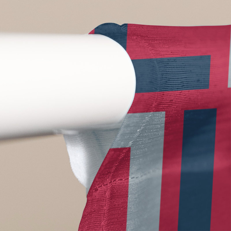 Rideau occultant et isolant avec passe-tringle Luxury, Football nautique de la Nouvelle-Angleterre - bleu